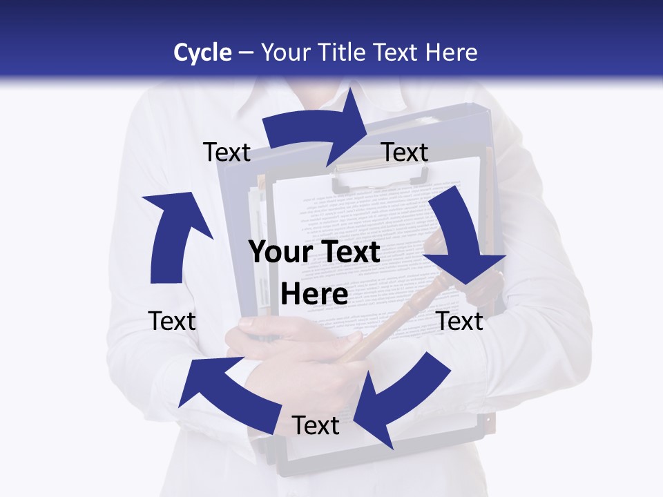 Cutout Gavel Reviewer PowerPoint Template