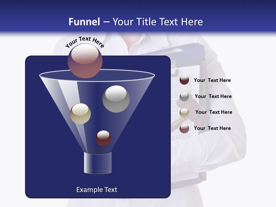 Cutout Gavel Reviewer PowerPoint Template