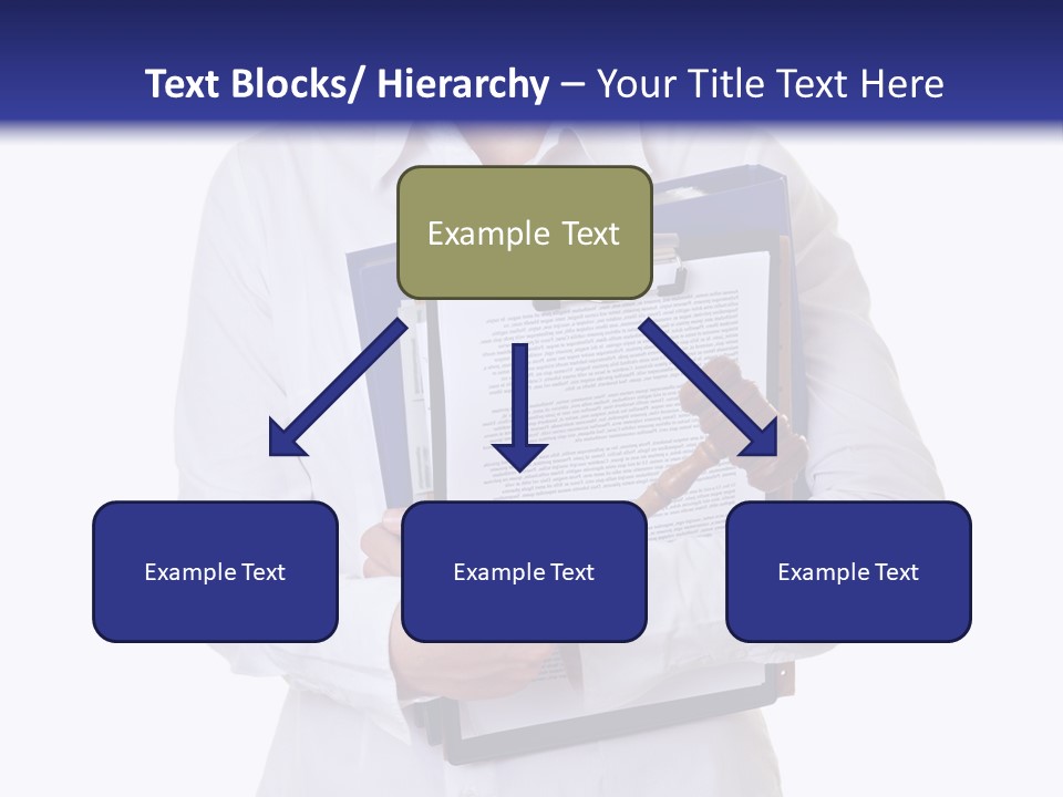 Cutout Gavel Reviewer PowerPoint Template