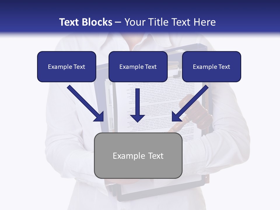 Cutout Gavel Reviewer PowerPoint Template