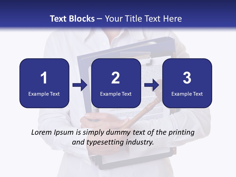 Cutout Gavel Reviewer PowerPoint Template