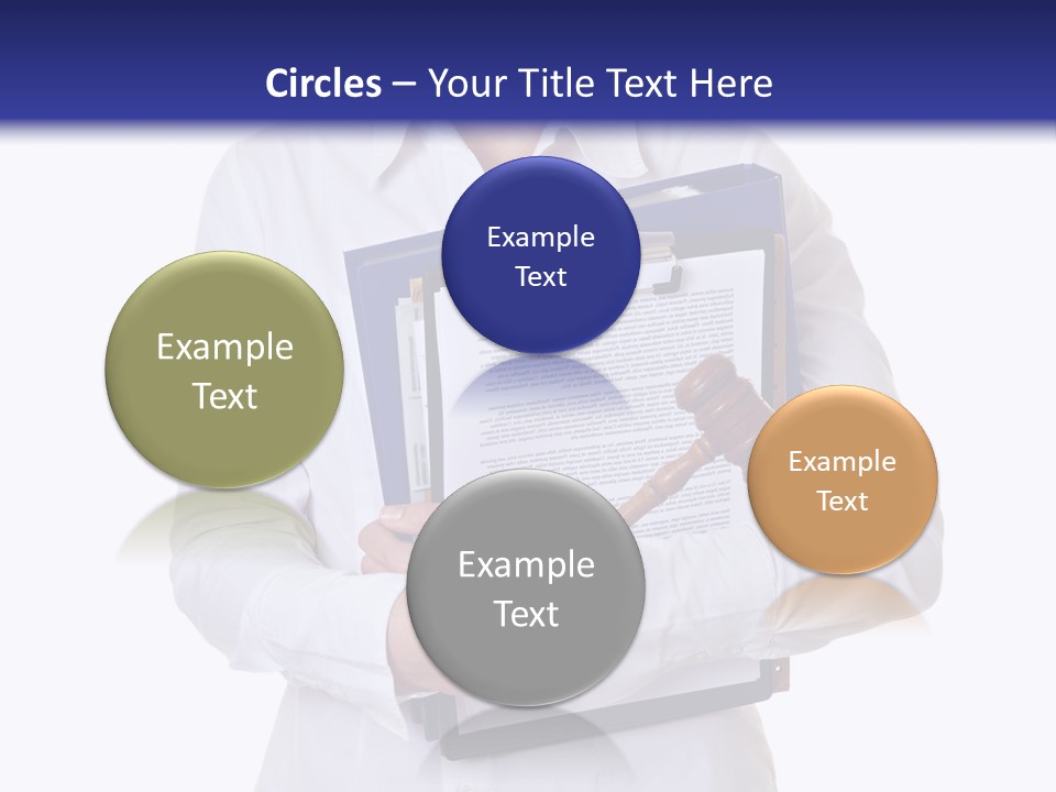 Cutout Gavel Reviewer PowerPoint Template