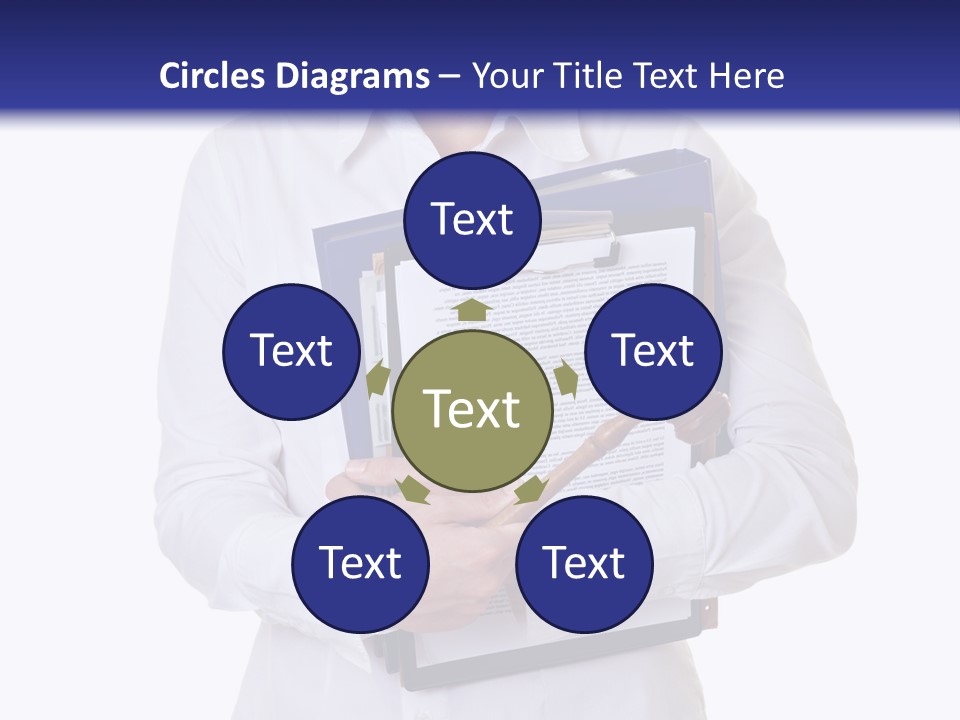 Cutout Gavel Reviewer PowerPoint Template