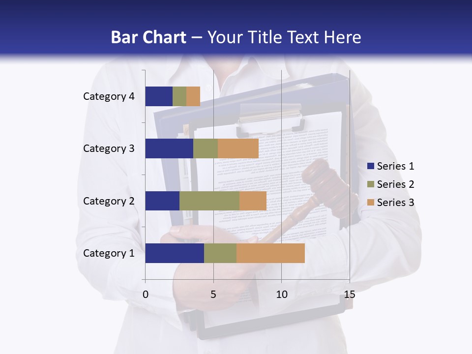 Cutout Gavel Reviewer PowerPoint Template