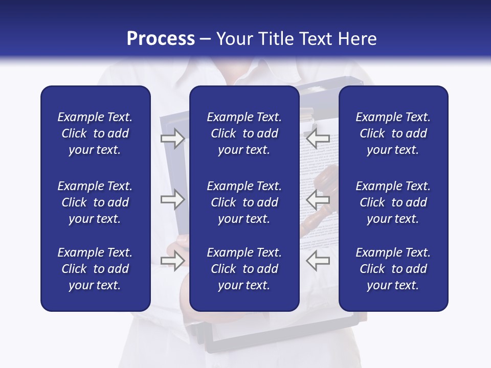 Cutout Gavel Reviewer PowerPoint Template