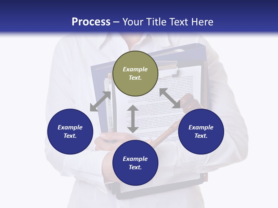 Cutout Gavel Reviewer PowerPoint Template