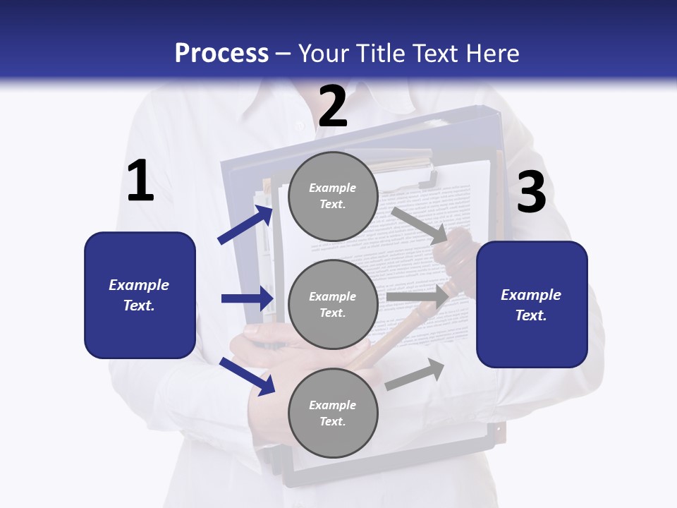Cutout Gavel Reviewer PowerPoint Template