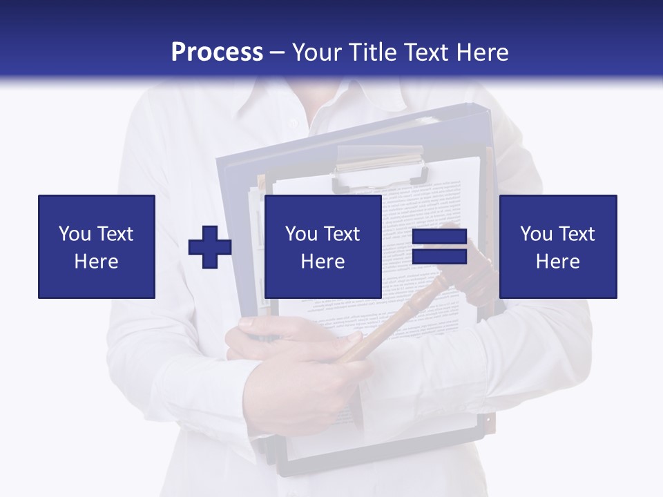 Cutout Gavel Reviewer PowerPoint Template