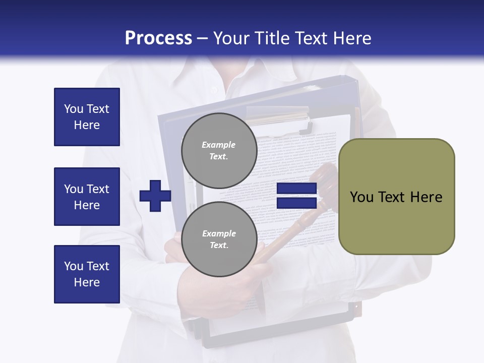 Cutout Gavel Reviewer PowerPoint Template