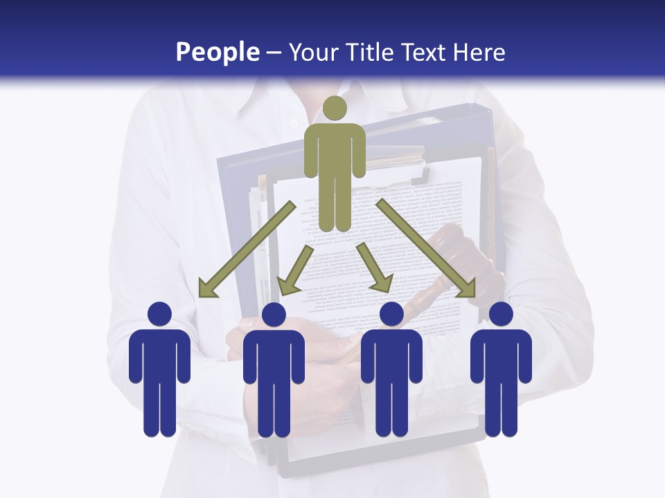 Cutout Gavel Reviewer PowerPoint Template