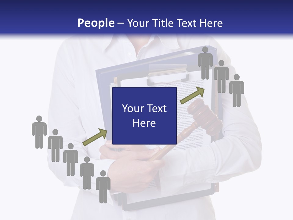 Cutout Gavel Reviewer PowerPoint Template