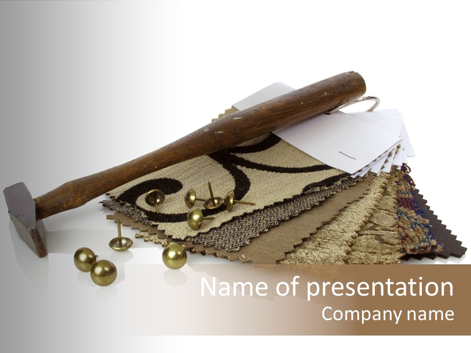 Hammer Brad Nail PowerPoint Template