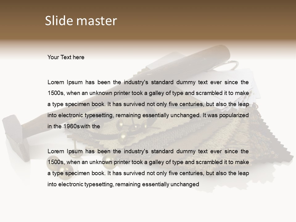 Hammer Brad Nail PowerPoint Template