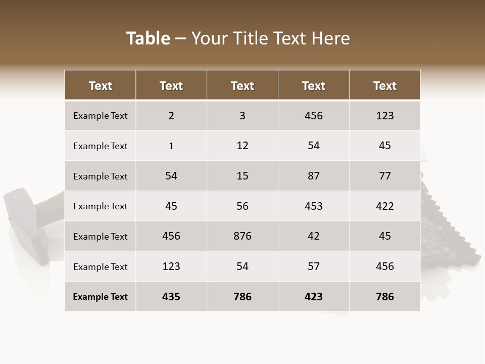 Hammer Brad Nail PowerPoint Template