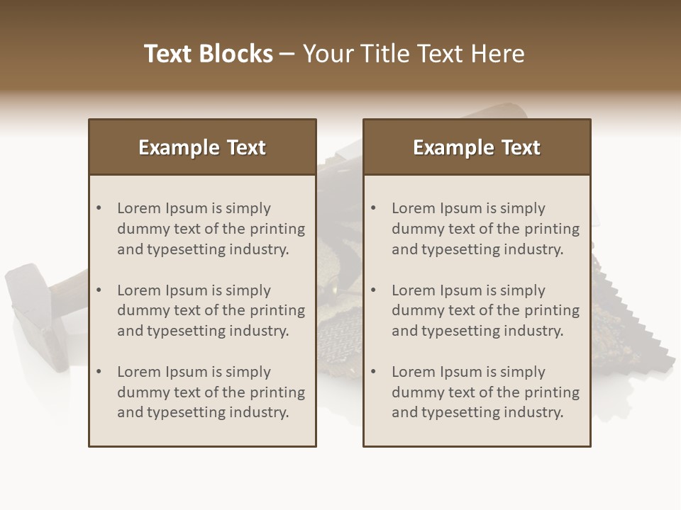 Hammer Brad Nail PowerPoint Template