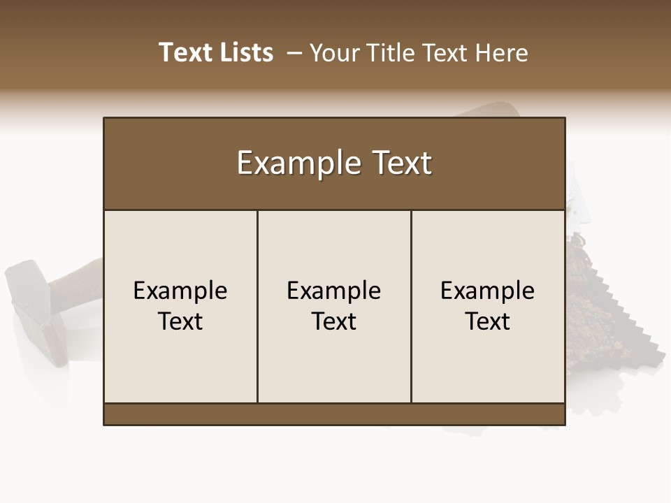 Hammer Brad Nail PowerPoint Template