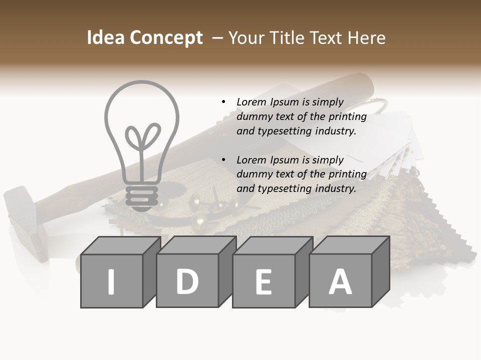 Hammer Brad Nail PowerPoint Template
