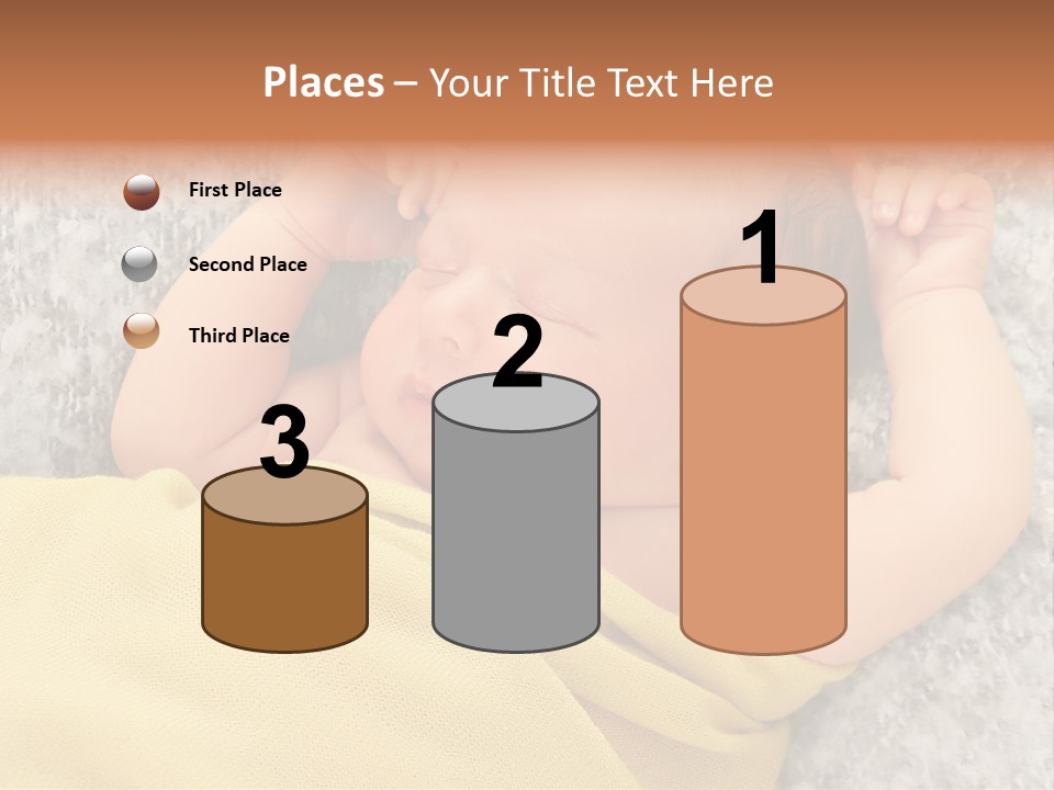 Newborn Boy Caucasian PowerPoint Template