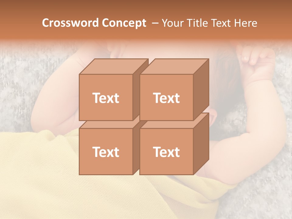 Newborn Boy Caucasian PowerPoint Template