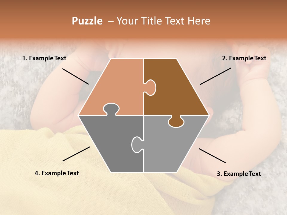 Newborn Boy Caucasian PowerPoint Template