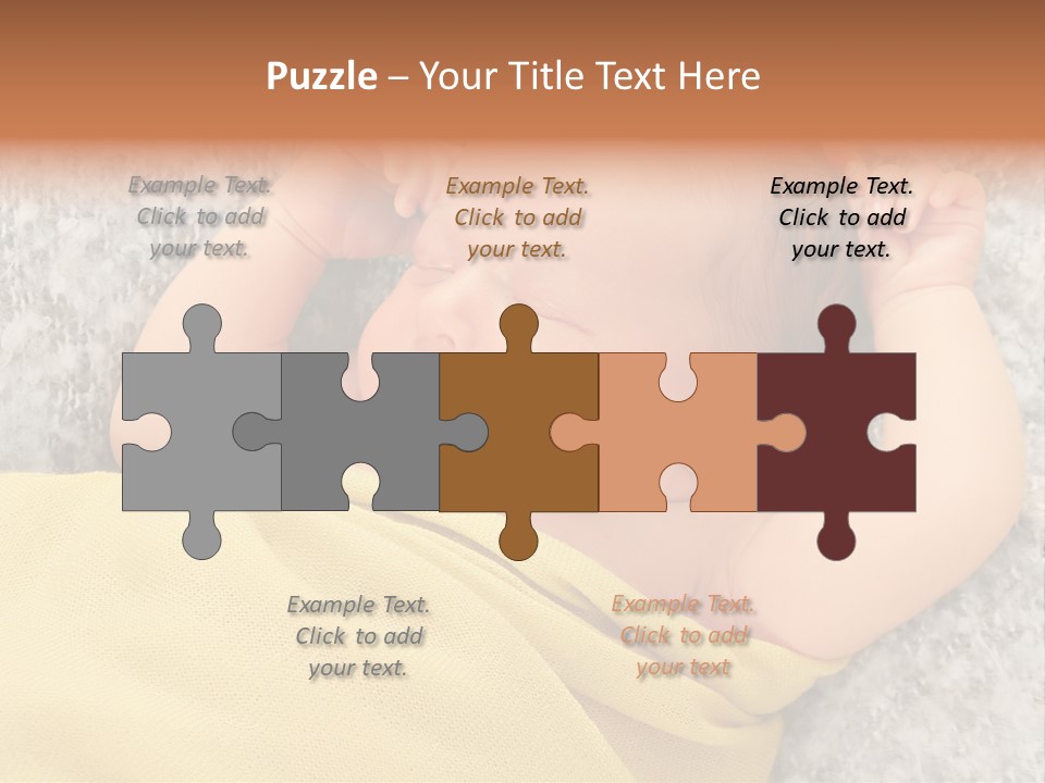 Newborn Boy Caucasian PowerPoint Template