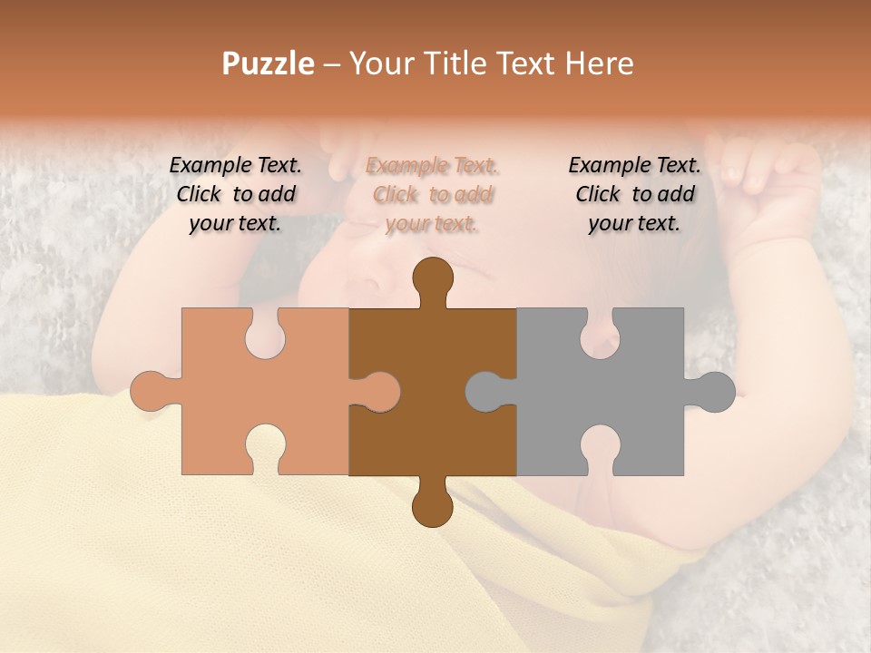 Newborn Boy Caucasian PowerPoint Template