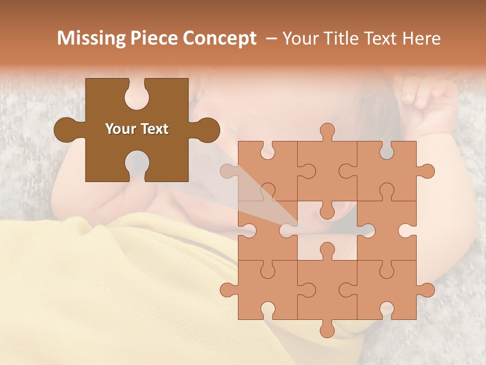 Newborn Boy Caucasian PowerPoint Template