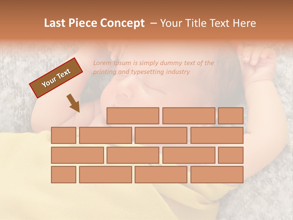 Newborn Boy Caucasian PowerPoint Template