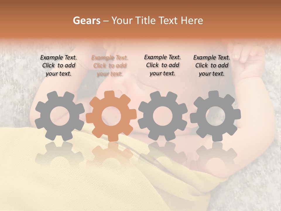 Newborn Boy Caucasian PowerPoint Template