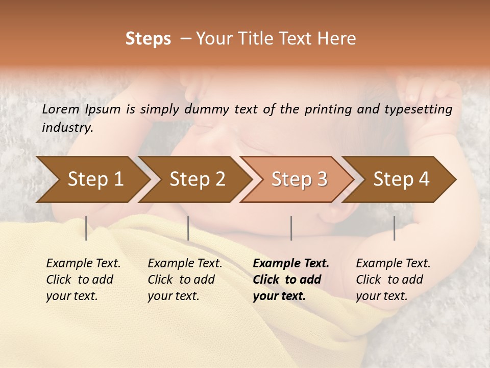 Newborn Boy Caucasian PowerPoint Template