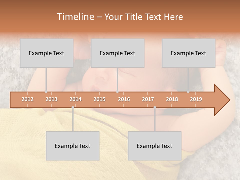 Newborn Boy Caucasian PowerPoint Template