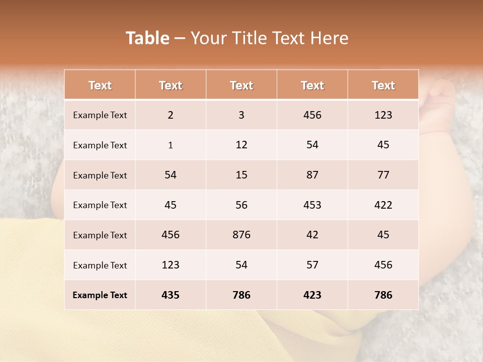 Newborn Boy Caucasian PowerPoint Template