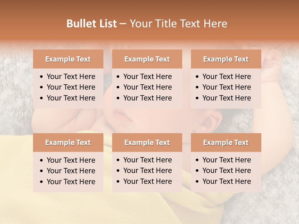 Newborn Boy Caucasian PowerPoint Template