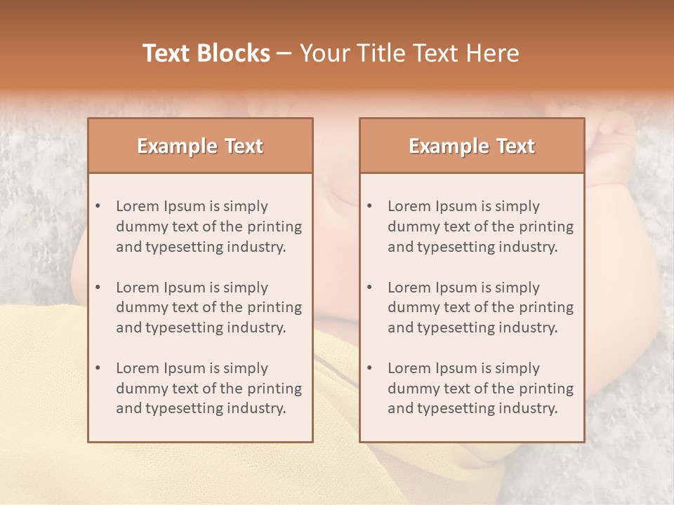 Newborn Boy Caucasian PowerPoint Template