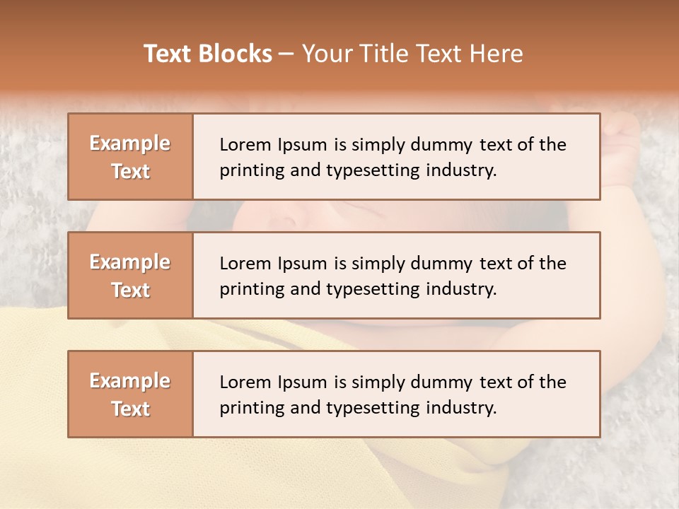 Newborn Boy Caucasian PowerPoint Template