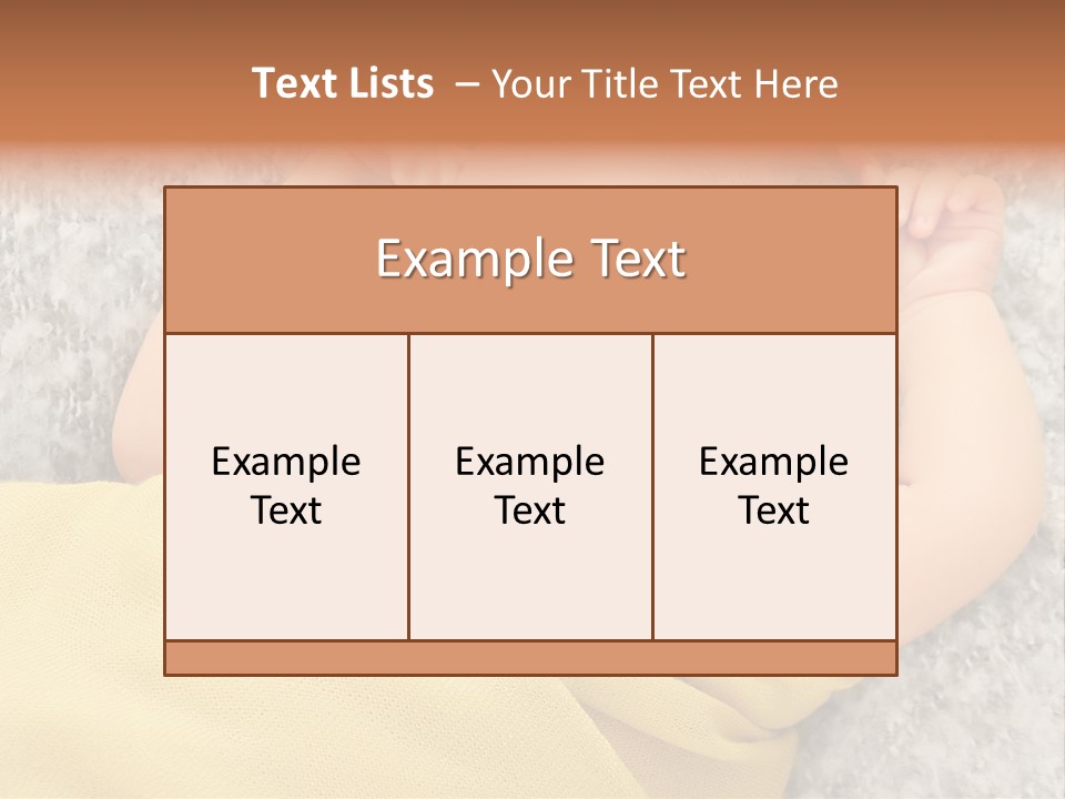 Newborn Boy Caucasian PowerPoint Template