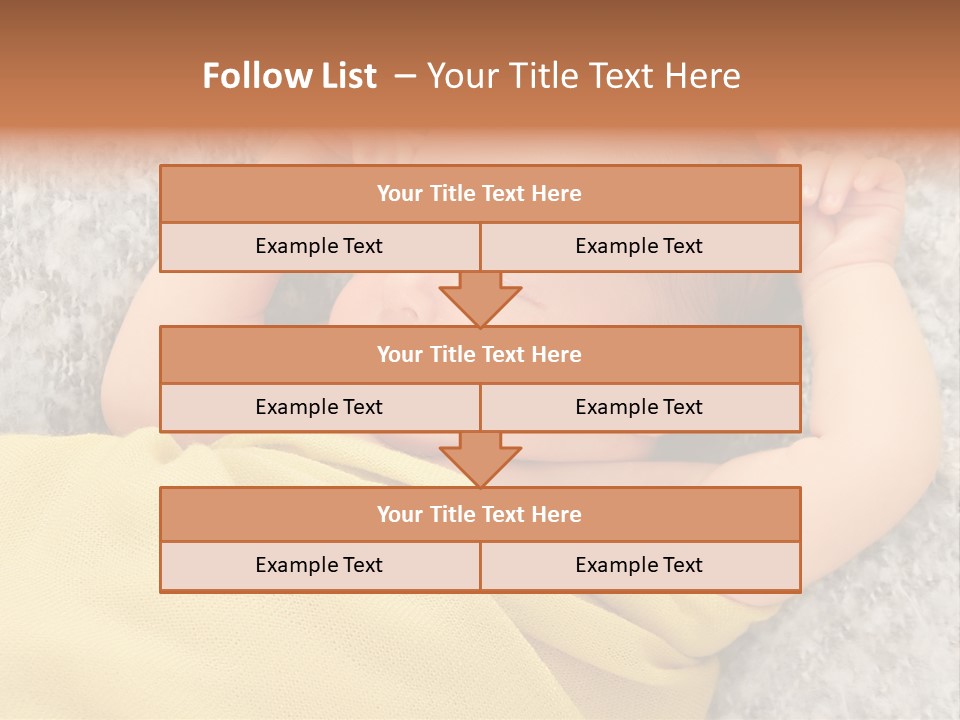 Newborn Boy Caucasian PowerPoint Template