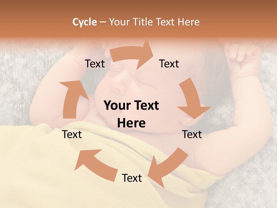 Newborn Boy Caucasian PowerPoint Template