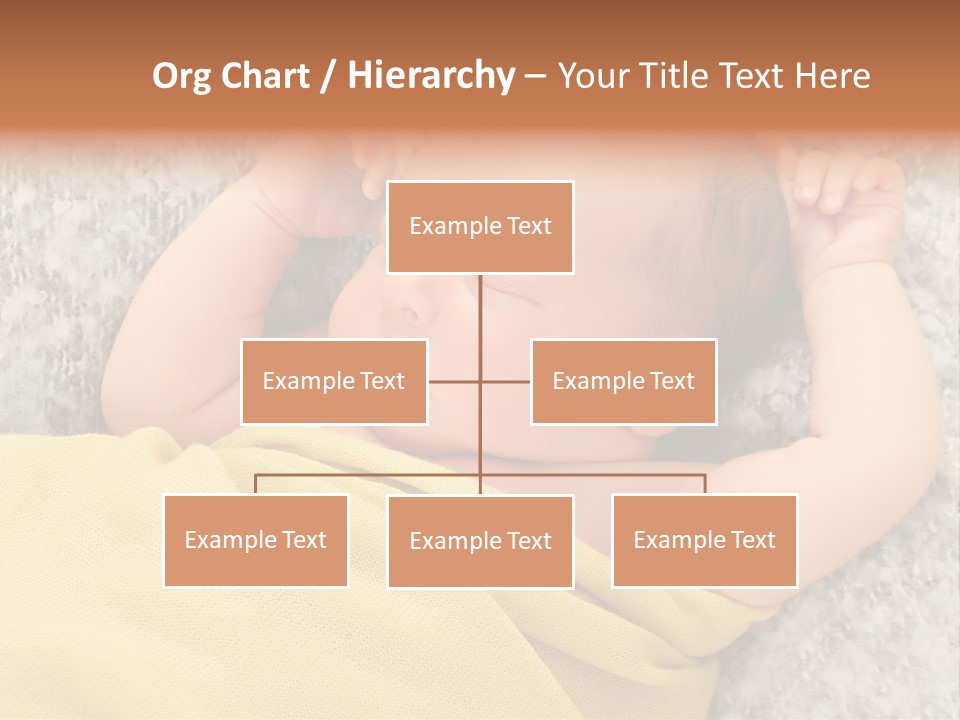 Newborn Boy Caucasian PowerPoint Template