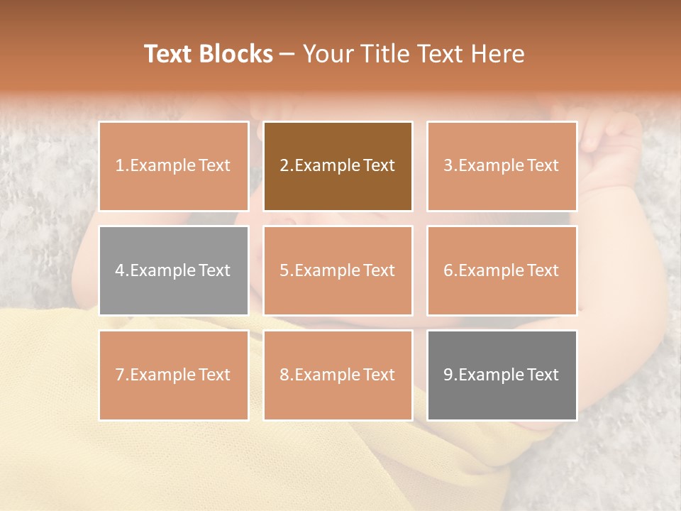 Newborn Boy Caucasian PowerPoint Template