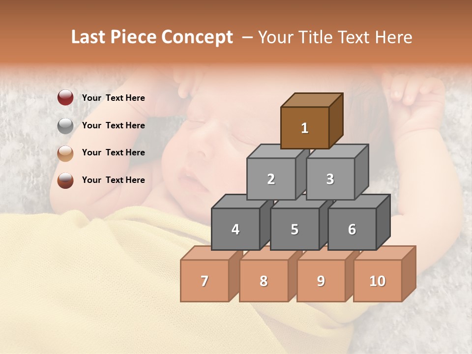 Newborn Boy Caucasian PowerPoint Template