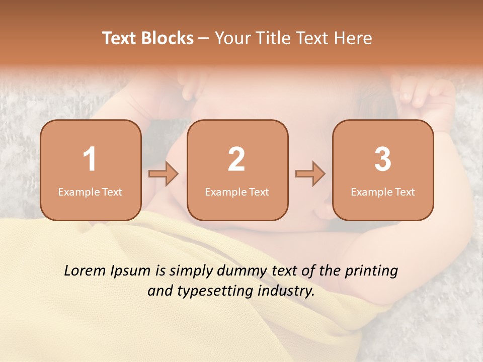 Newborn Boy Caucasian PowerPoint Template