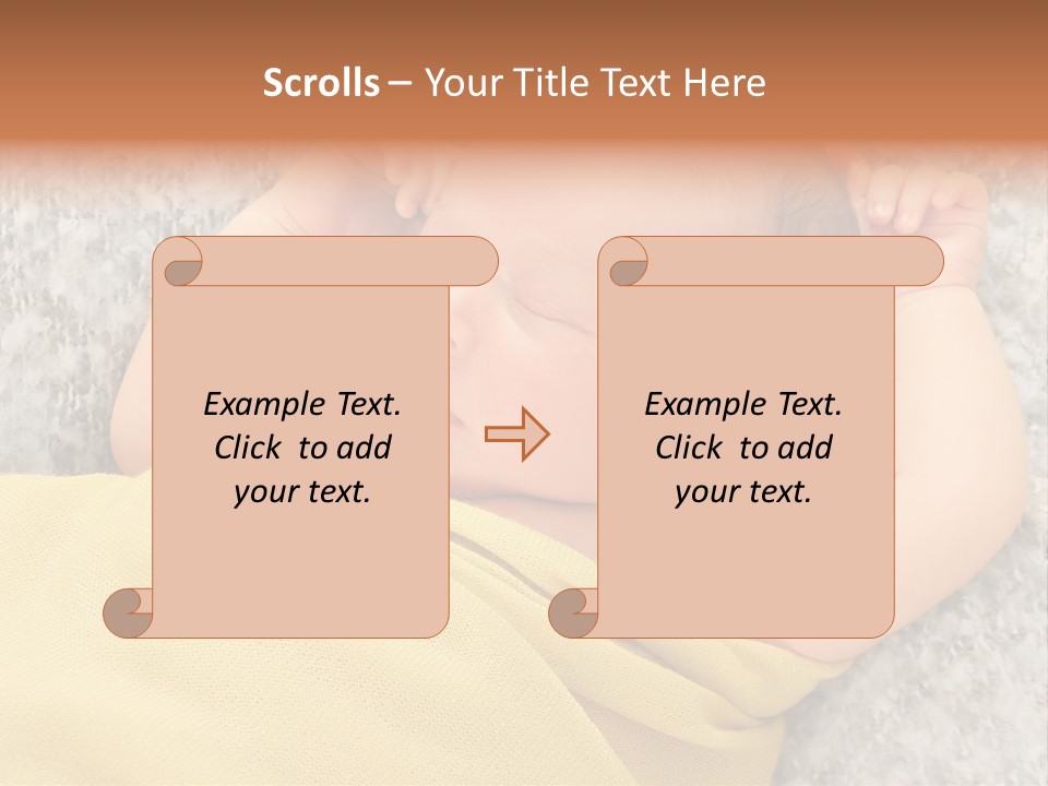 Newborn Boy Caucasian PowerPoint Template