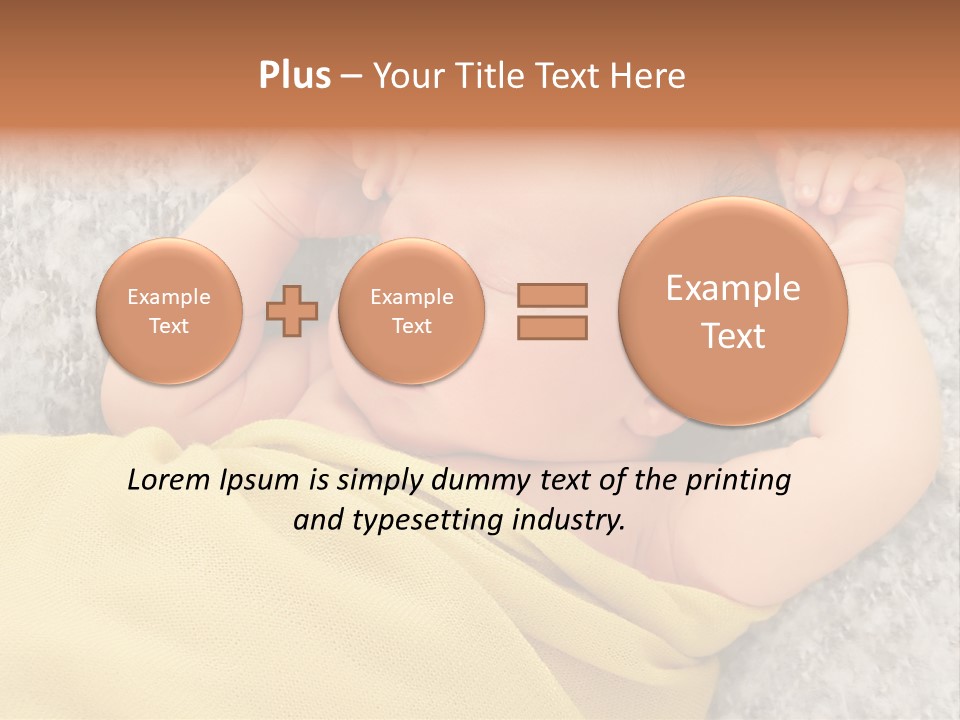 Newborn Boy Caucasian PowerPoint Template