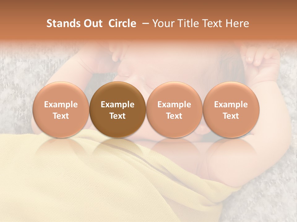 Newborn Boy Caucasian PowerPoint Template
