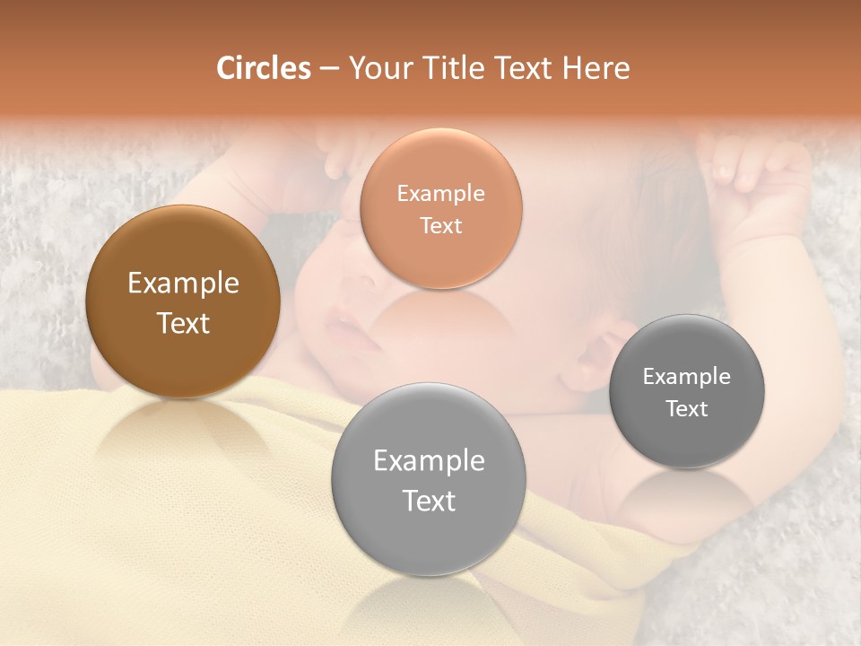 Newborn Boy Caucasian PowerPoint Template