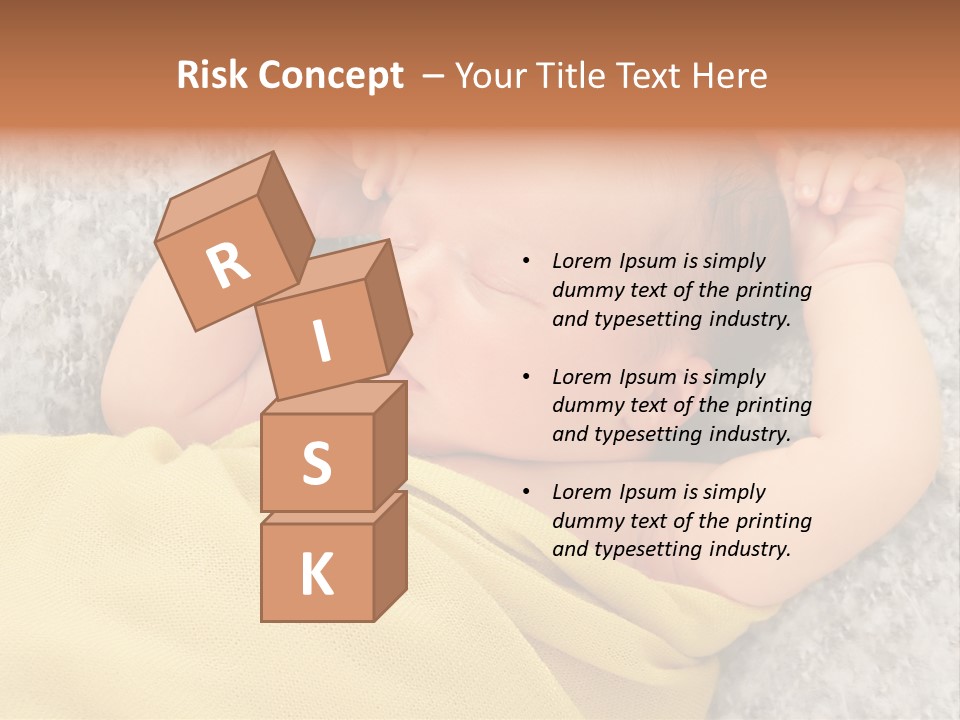 Newborn Boy Caucasian PowerPoint Template