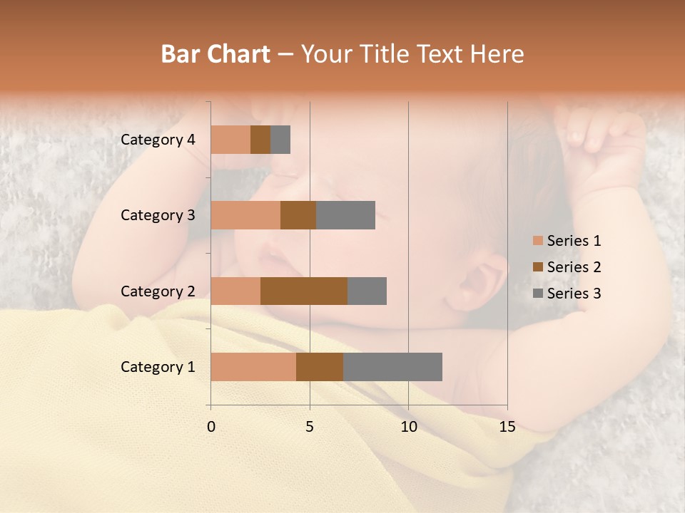 Newborn Boy Caucasian PowerPoint Template