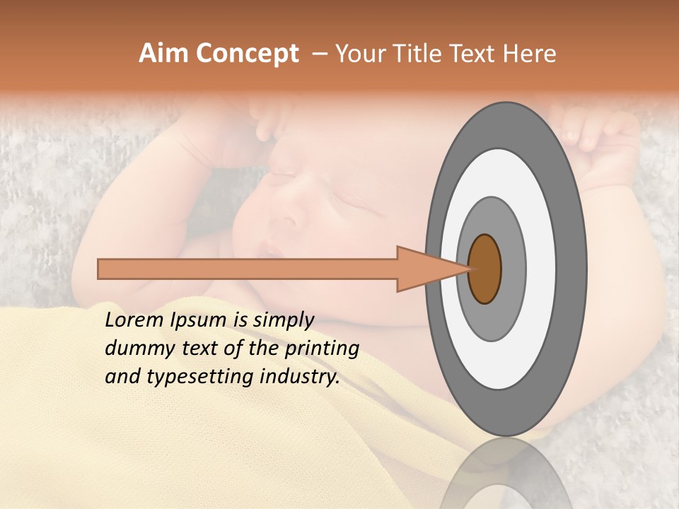 Newborn Boy Caucasian PowerPoint Template