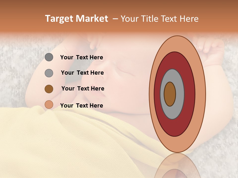 Newborn Boy Caucasian PowerPoint Template